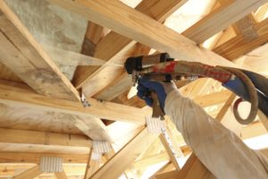 spray foam insulation installed in attic